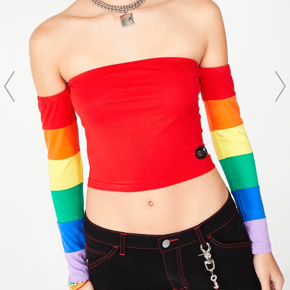 Rainbow Sleeve Dolls Kill x Delia’s Collab